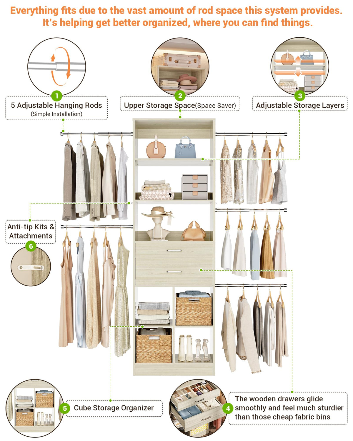 Small Closet System (6 Count)
