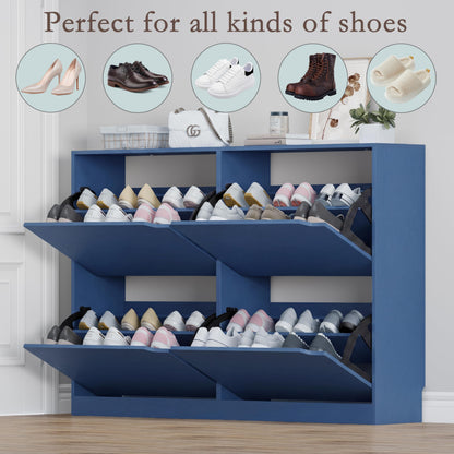 Shoe Cabinet with 4 Flip Drawers