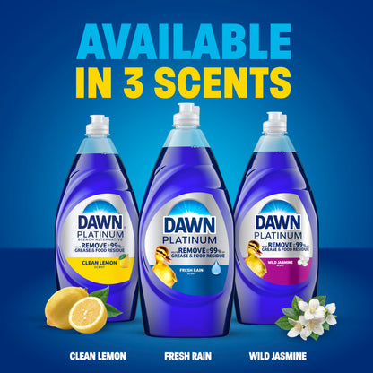 Platinum Dish Soap Fresh Rain Scent Liquid Dishwashing Detergent (30 Fl Oz)