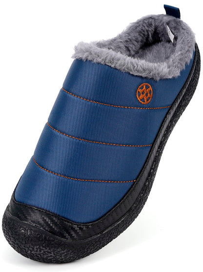 Womens Mens House Slippers Outdoor Winter Shoes Blue