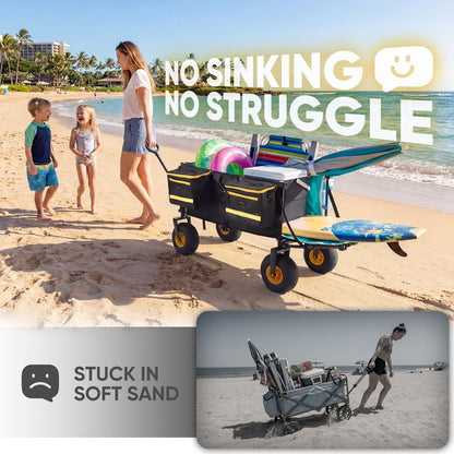 Heavy Duty Beach Wagon with 9" Big Sand