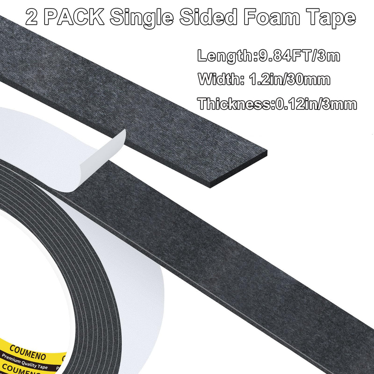 Black Foam Tape Weather Stripping Sealing Sponge