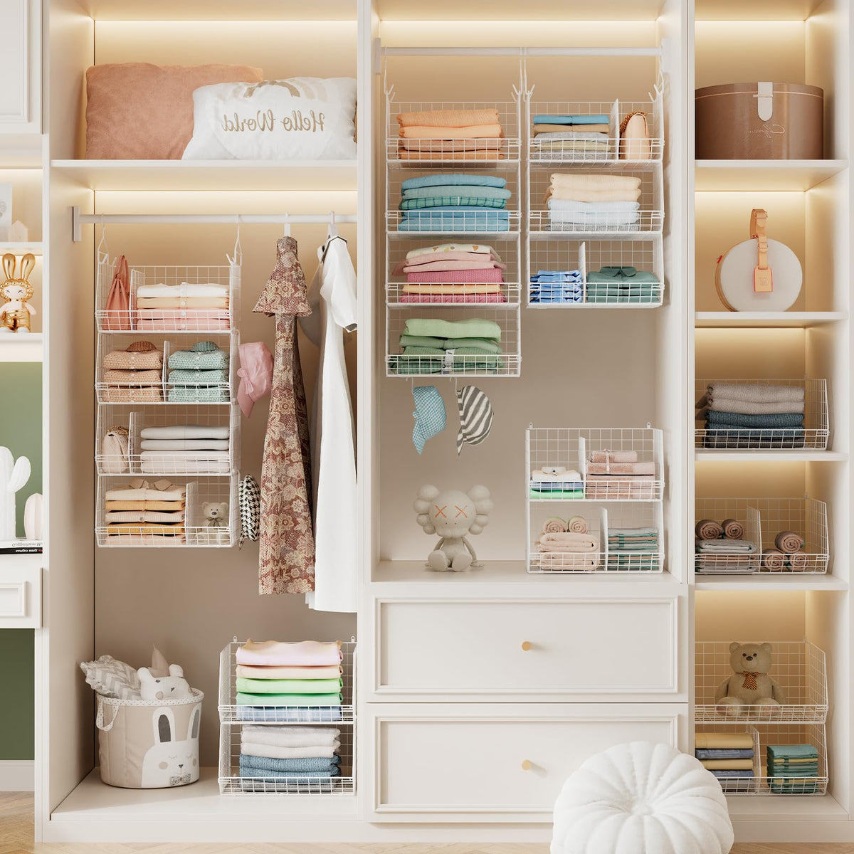 4 Tier Extra Large Hanging Closet Organizer (4 Count)