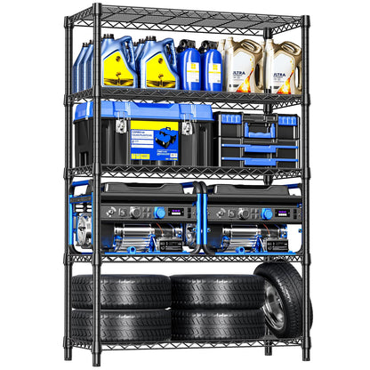 5 Tier 72"in Height 1750 LBS Garage Steel Wire Shelving for Pantry