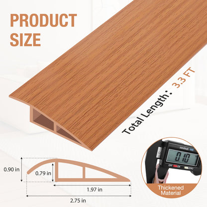 Floor Transition Strip Self Adhesive Vinyl Door Threshold Strip (3.3 Foot)