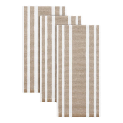 Premium Cotton Stripe Kitchen Towels 3 Pack (3 Count)