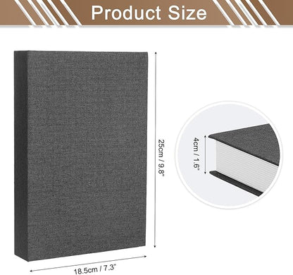 uxcell Decorative Books, 9.8 x 7.3 Linen Fake Books for Decoration Faux Decor Book for Modern Aesthetic Home Office Coffee Table Shelf Desktop Display, Black