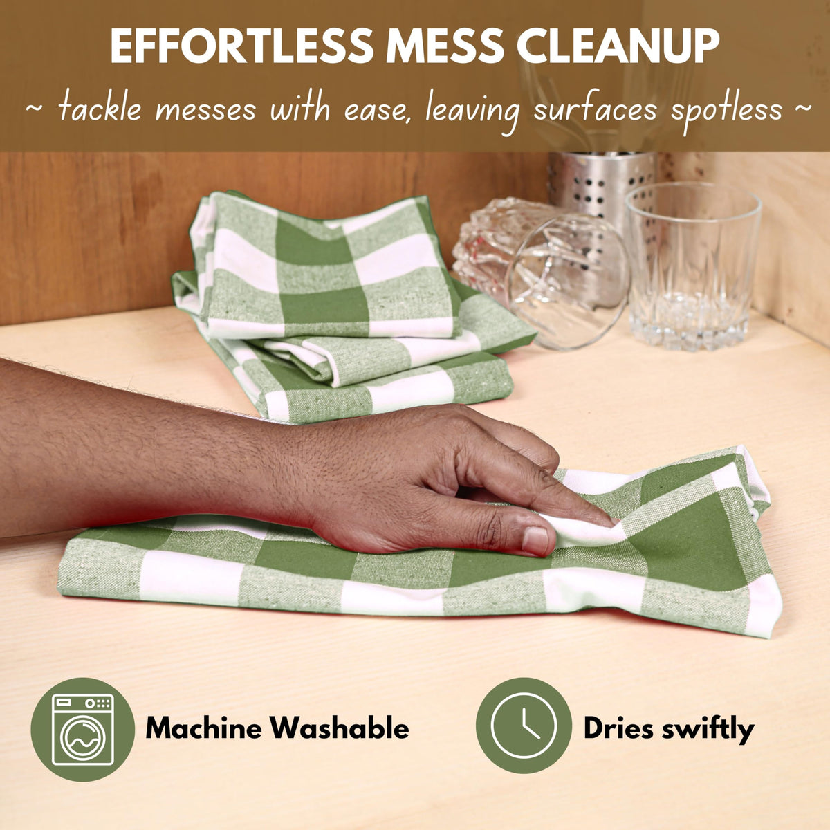 Buffalo Check Kitchen Dish Towels (12 Count)