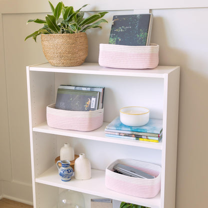 11.8"x8"x4.5” Rectangle Storage Baskets for Shelves 3 Pack (3 Count)
