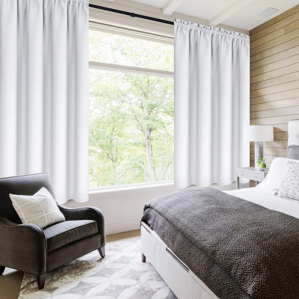 Blackout Curtains for Bedroom Living Room 38 x 45 Inch Long 2 Panels