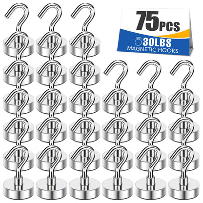 30LB Magnetic Hooks Strong Neodymium Magnets Hook for Hanging
