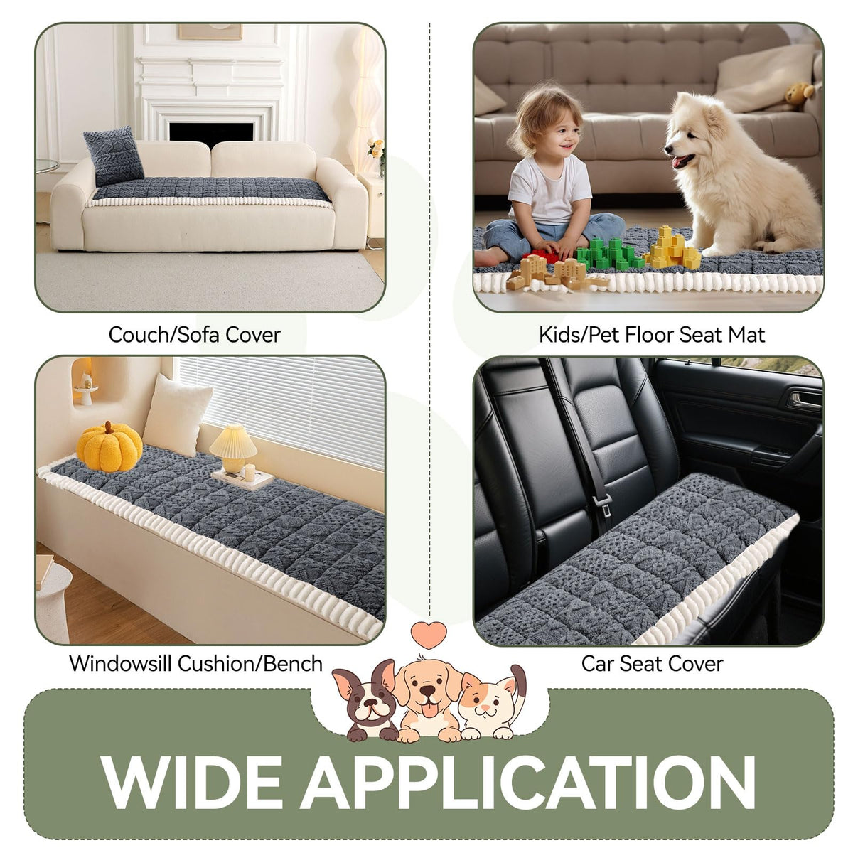 Couch Covers for 3 Cushion Sofa Pet Friendly Washable (3 Ounce)