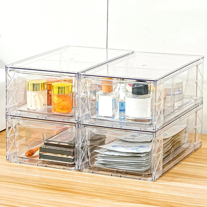 4 Pack Acrylic Storage Drawers (4 Count)
