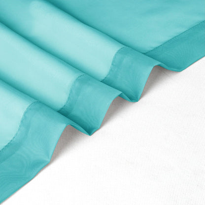 Turquoise Sheer Curtains 30 inch Length 2 Panels (2 Count)