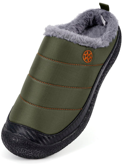 Womens Mens House Slippers Outdoor Winter Shoes Green