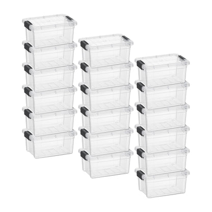 1.85 Quart Clear Plastic Storage Boxes with Lids (18 Count)