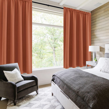 Blackout Curtains for Bedroom Living Room 52 x 45 Inch Long 2 Panels (2 Count)