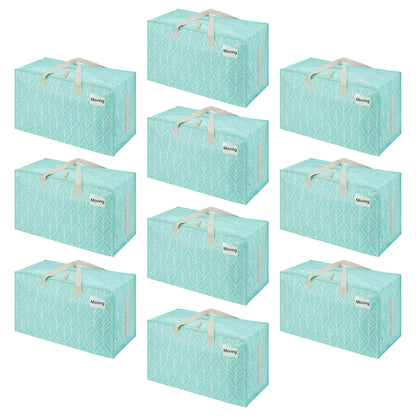 10 Pack Extra Large Heavy Duty Moving Bags with Wide Opening & Reinforced Handles (10 Count)