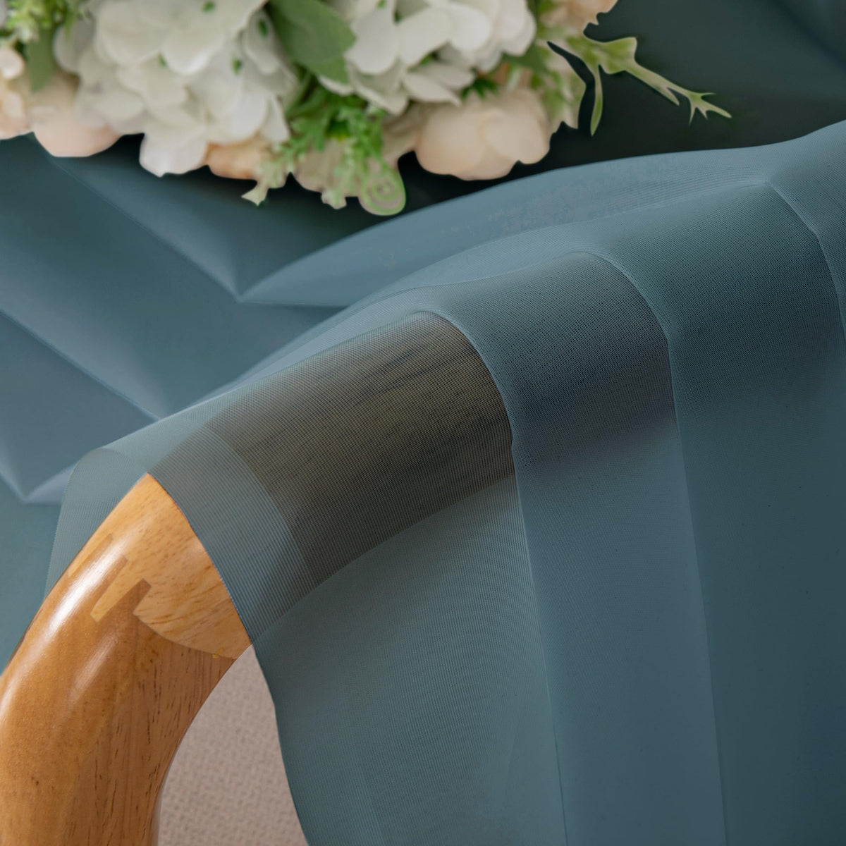 Stone Blue Sheer Curtains 78 Inches Long 2 Panels Set for Living Room (2 Count)