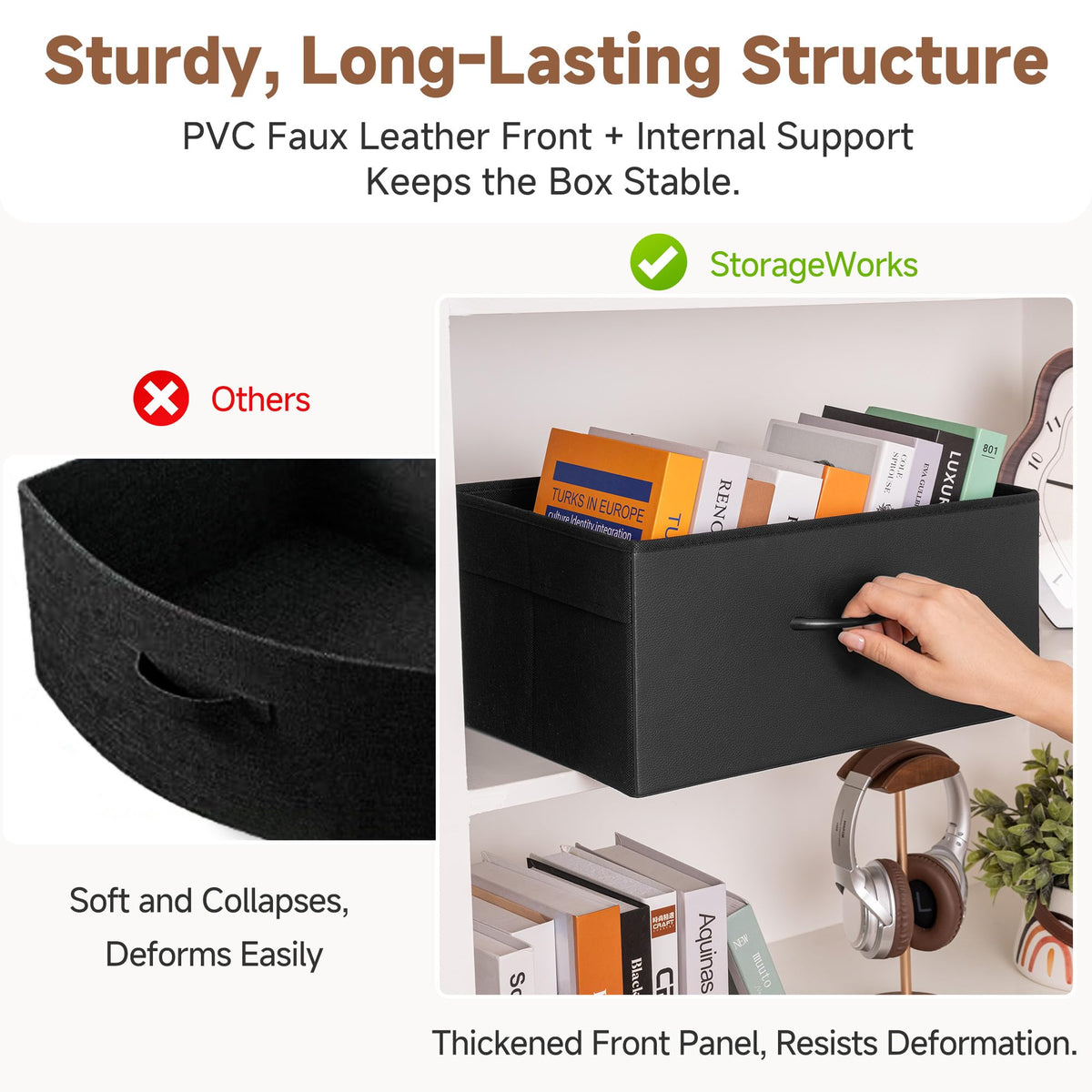 Black Storage Bins (4 Count)