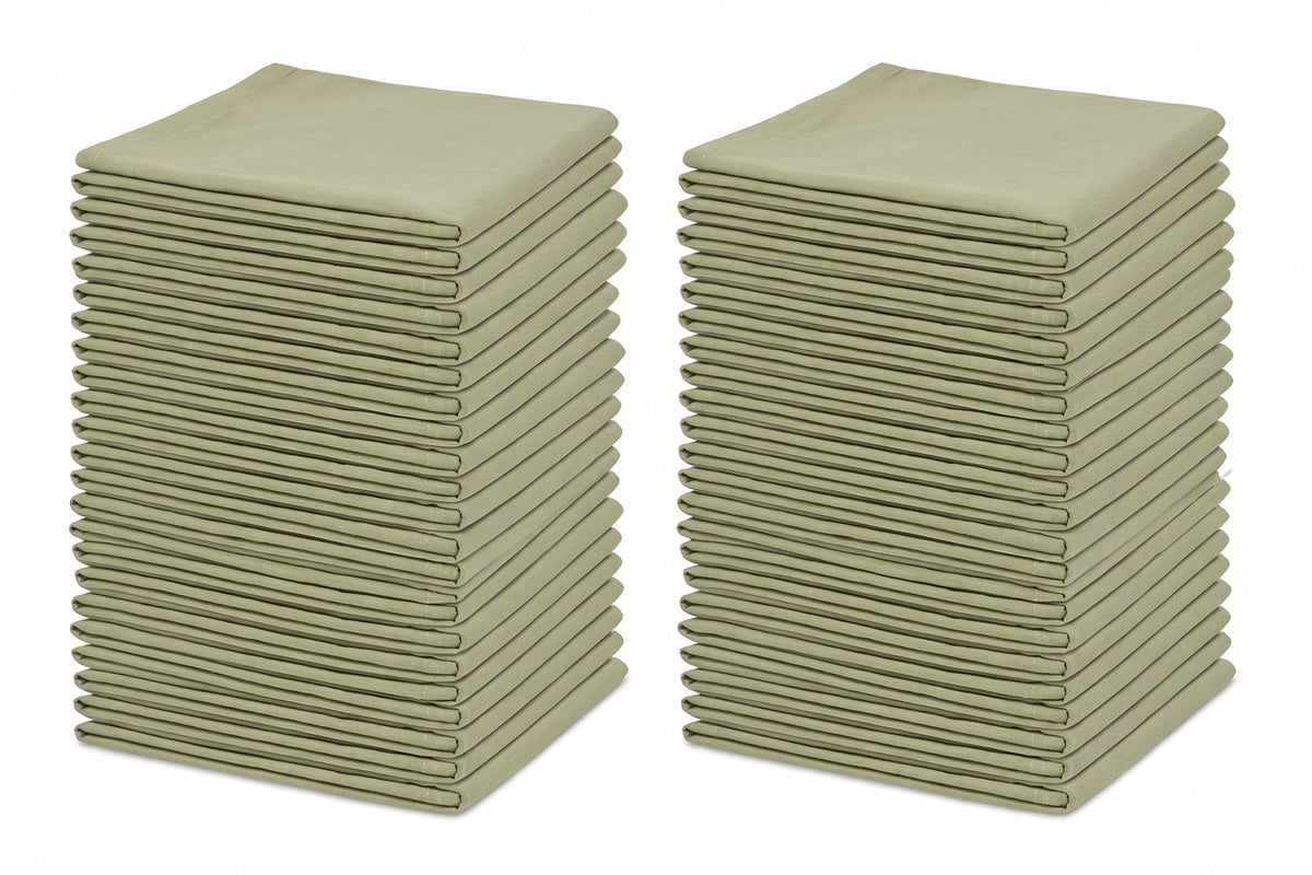 Organic Cotton Bulk Sage Green Flour Sack Kitchen Towels (10 Count)