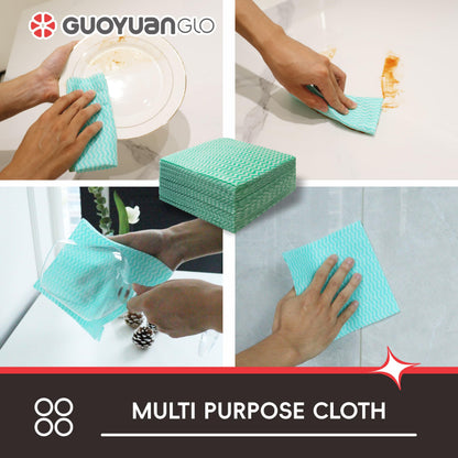 Disposable Cleaning Cloths Reusable Dsih Cloths for Kitchen Disposable Dish Rag Dry Fast 11.8x11.8 inch Pack of 100 (100 Count)