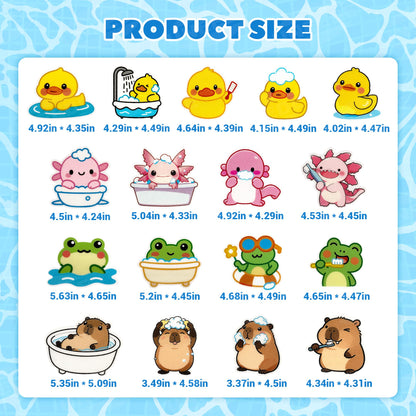 Kids Bathtub Mat Non Slip with 17PCS Bathtub Stickers for Toddlers