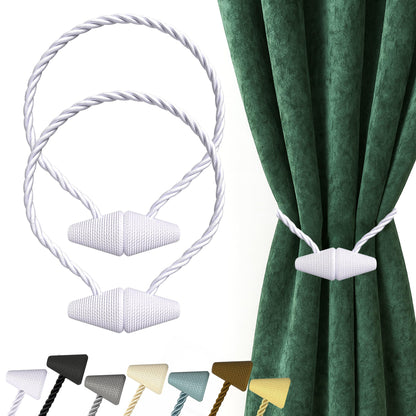 Magnetic Curtain Tiebacks White 2pcs (2 Count)