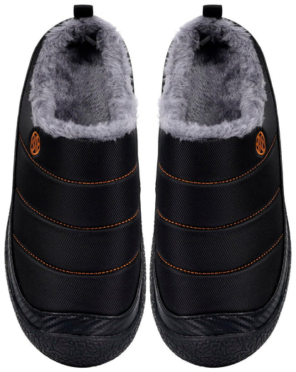 Womens Mens House Slippers Outdoor Winter Shoes Black