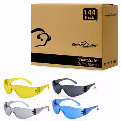 Full Color Protective Safety Glasses (12 Count)