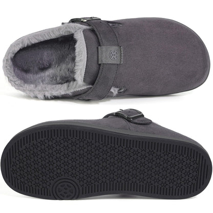 Fur Lined Clogs for Women Men Winter Slippers