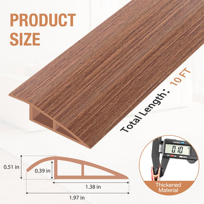 Floor Transition Strip Self Adhesive Vinyl Door Threshold Strip (10 Foot)