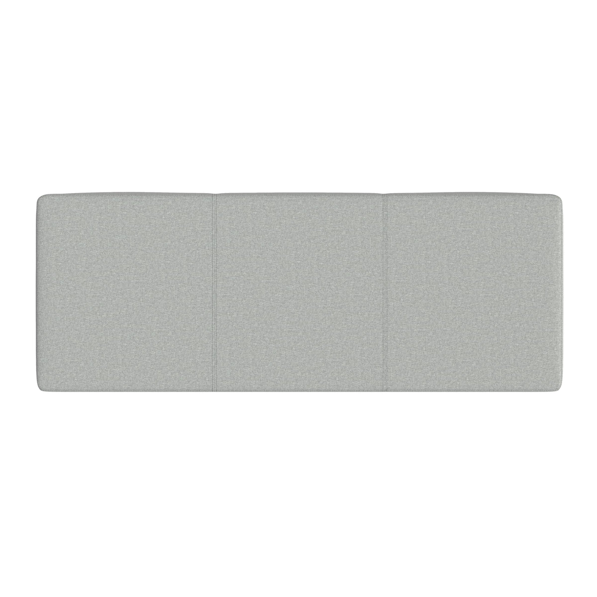 Avalon 48" Wide Linen Look Fabric Storage Ottoman in Grey