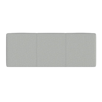 Avalon 48" Wide Linen Look Fabric Storage Ottoman in Grey