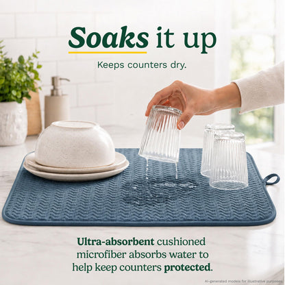 Cuisinart Dish Drying Mat for Kitchen Counter (2 Count)