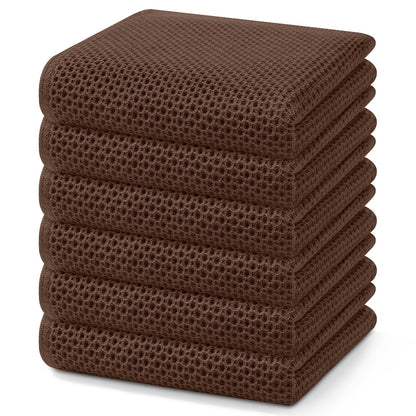 100% Cotton Waffle Weave Kitchen Dish Towels 6 (6 Count)