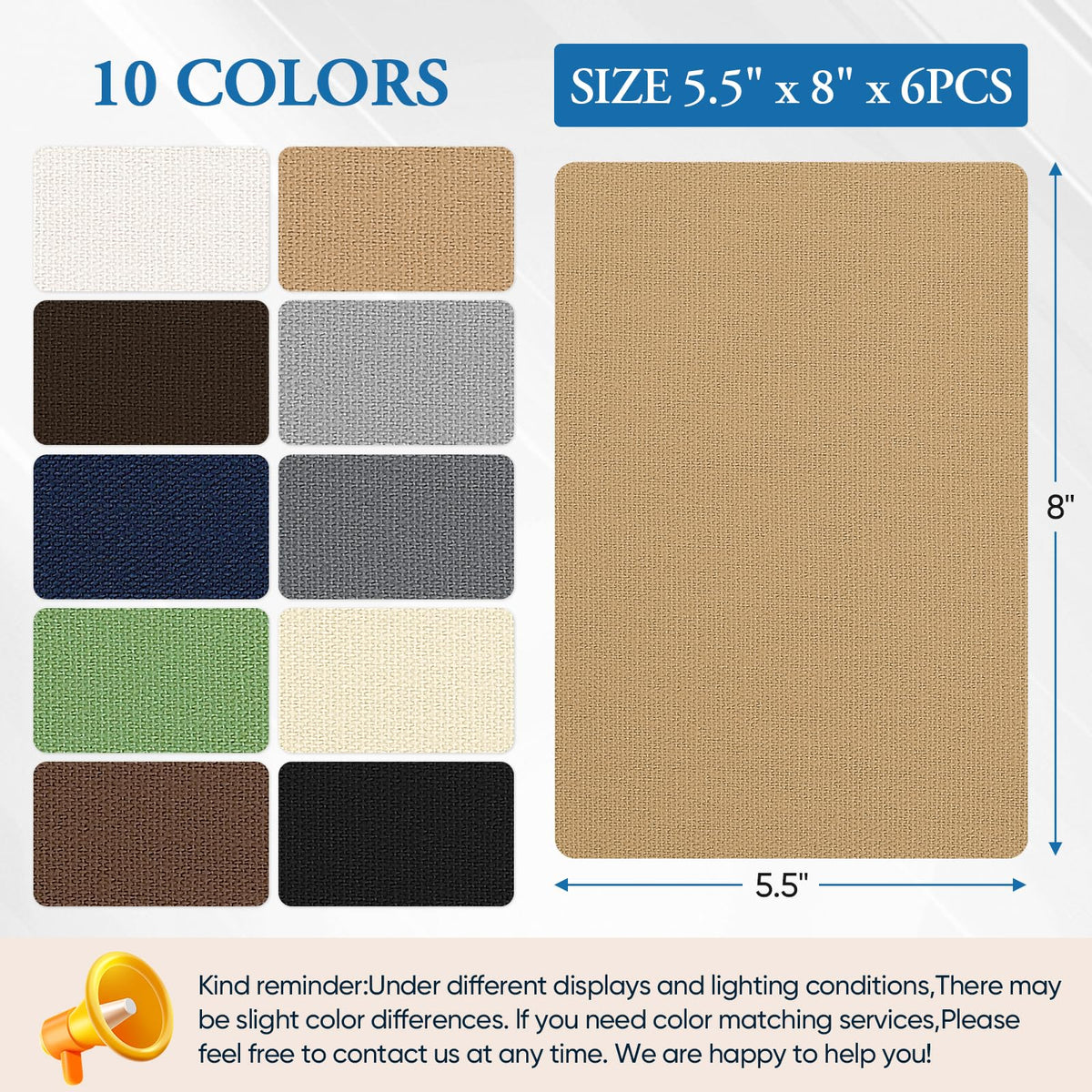 Canvas Repair Patch 5.5 x 8 Inches 6Pcs Self (6 Count)