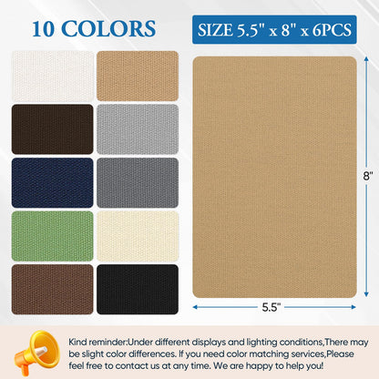 Canvas Repair Patch 5.5 x 8 Inches 6Pcs Self (6 Count)