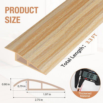 Floor Transition Strip Self Adhesive Vinyl Door Threshold Strip (3.3 Foot)