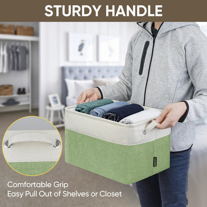 2 Pack Fabric Closet Storage Bins for Shelves (2 Count)
