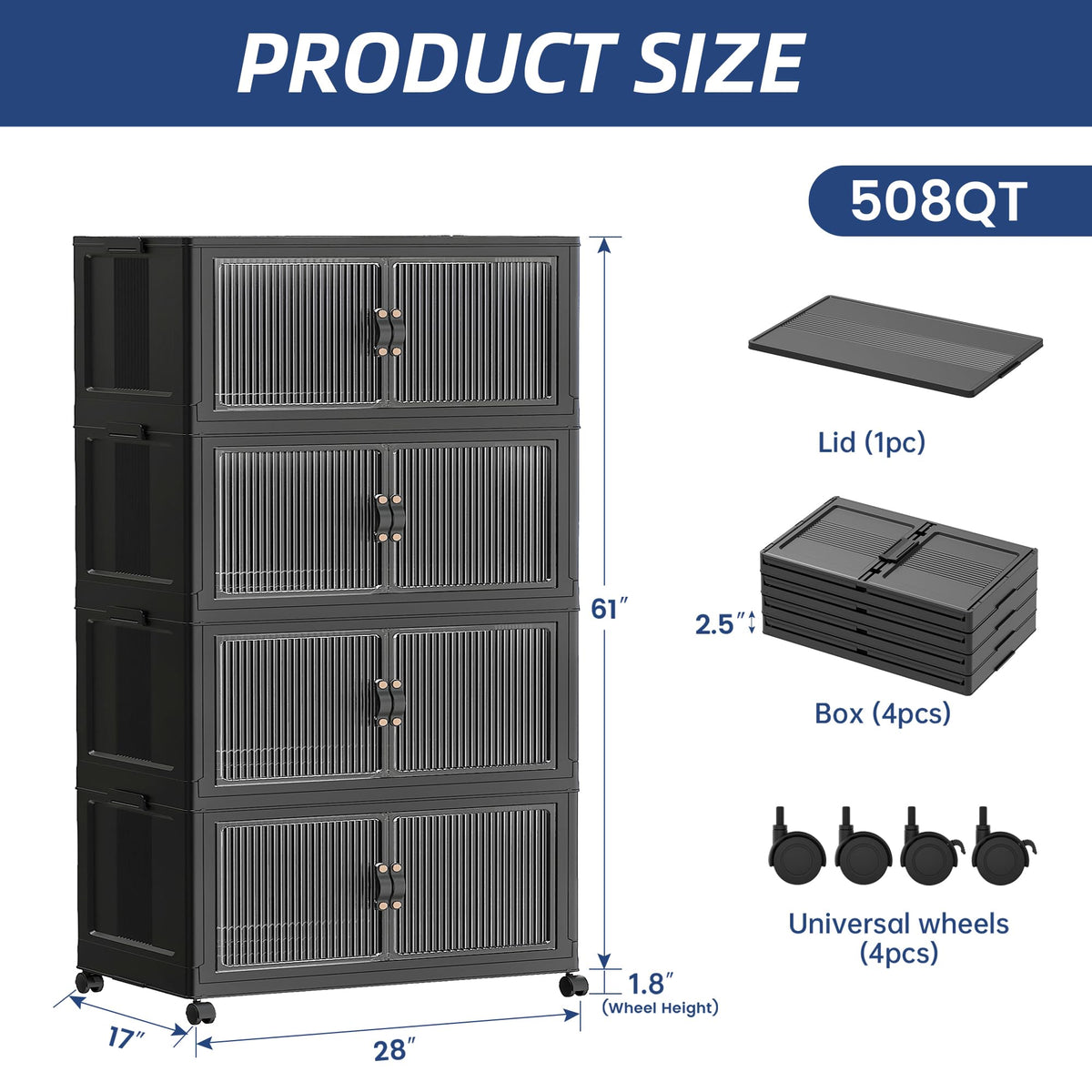 580Qt Stackable Storage Bins