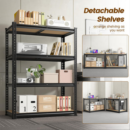4 Tier Storage Shelves Dual