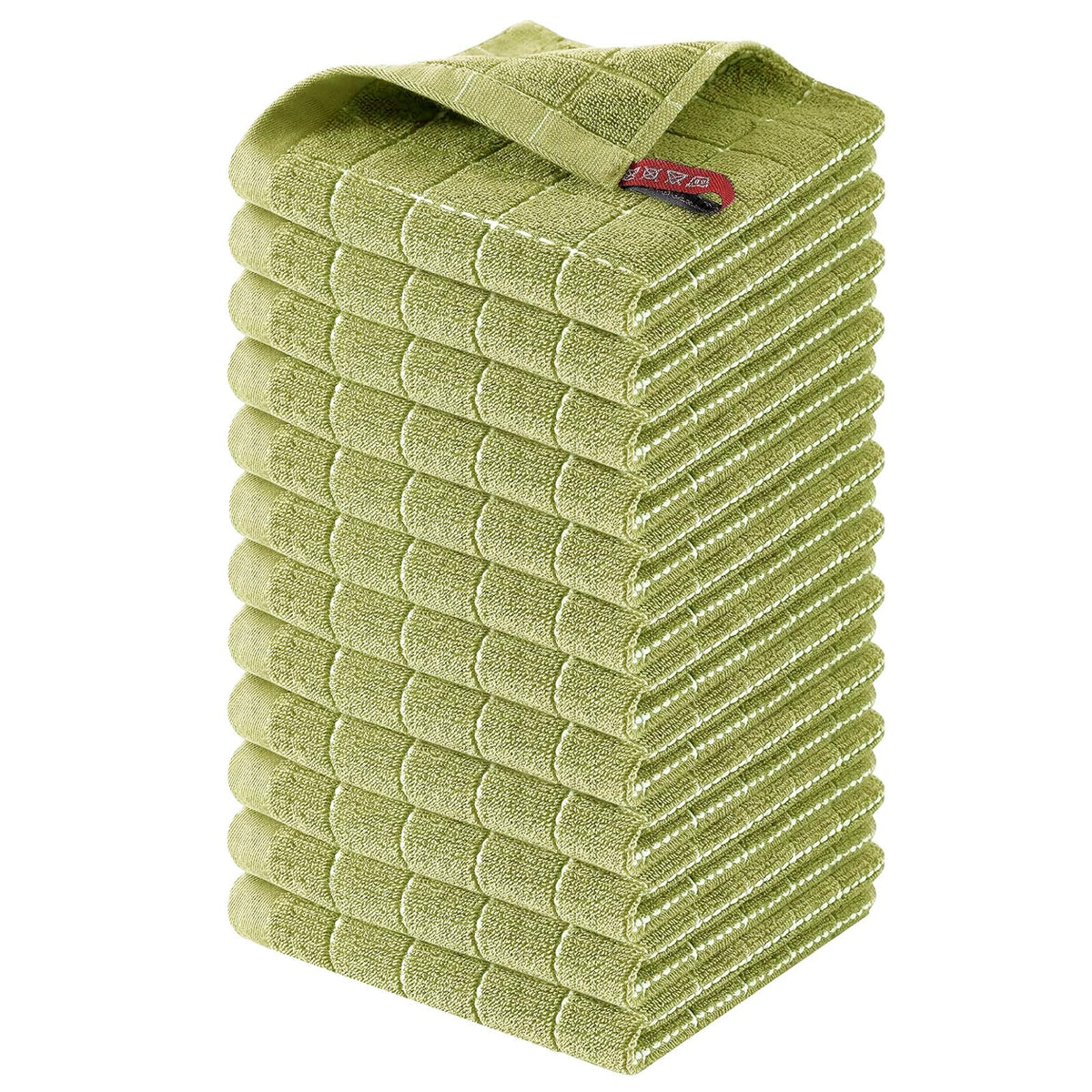 100% Cotton Terry Kitchen Dish Cloths (12 Count)
