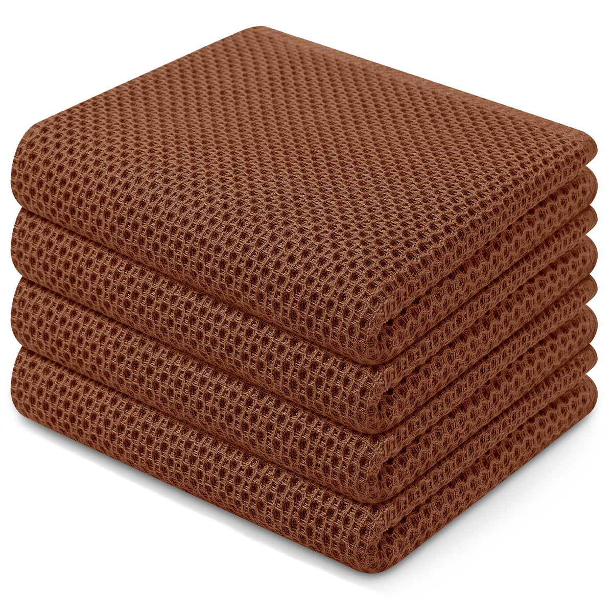 100% Cotton Waffle Weave Kitchen Dish Towels 4 (4 Count)