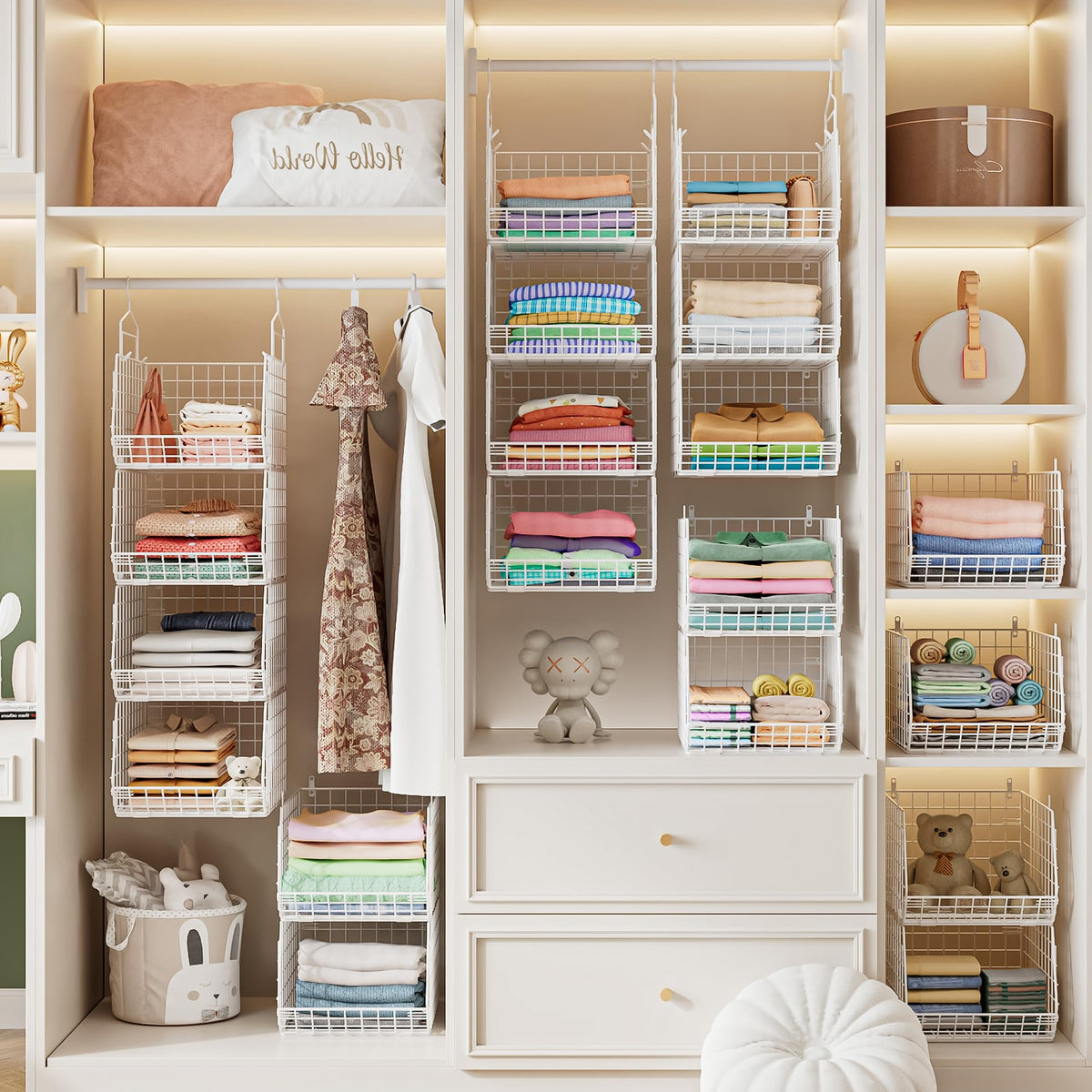 4" Extra Deeper Foldable Hanging Closet Organizer