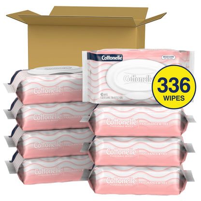 Fragrance Free Flushable Wipes (336 Count)