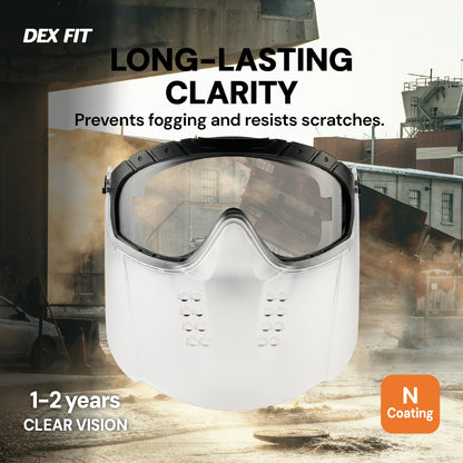 SG220 Plus Full Face Safety Goggles with Detachable Shield