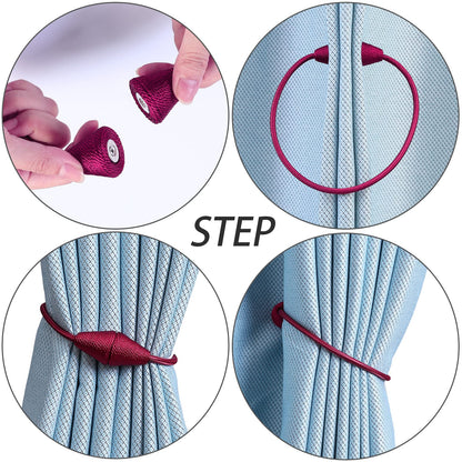 2 PCS Magnetic Curtain Tiebacks (2 Count)