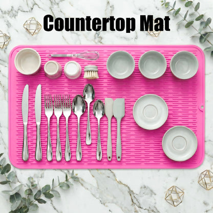 Silicone Dish Drying Mat for Multiple Usage