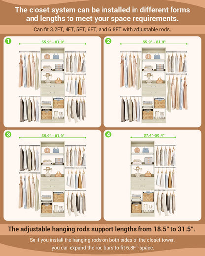 Small Closet System (6 Count)